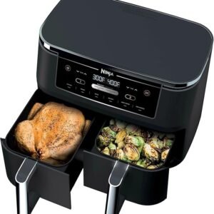 Ninja R-AD300CO Foodi 6-in-1 10-qt. XL 2-Basket Air Fryer with DualZone Technology, Black - Certified Refurbished